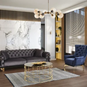 Florence 3 Seater Luxury Sofa Set – Premium Velvet Cushion Sofa for Living Room Pakistan